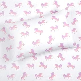 img 4 attached to 🦄 Magical Shaded Unicorn Twin Size Sheet Set - Kids Rule Kids Rule 3 Piece