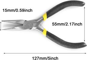 img 2 attached to Vivian Jewelry Beading Pliers: Mini Long Needle Nose Precision Wire Work Tool for Jewelery Crafting