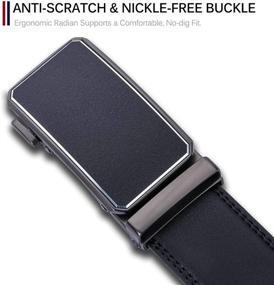 img 3 attached to Leather Ratchet Adjustable Automatic Casual Men's Accessories and Belts