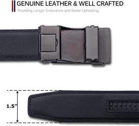 img 2 attached to Leather Ratchet Adjustable Automatic Casual Men's Accessories and Belts