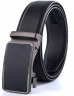 leather ratchet adjustable automatic casual men's accessories and belts logo