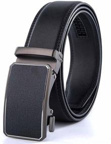 img 4 attached to Leather Ratchet Adjustable Automatic Casual Men's Accessories and Belts