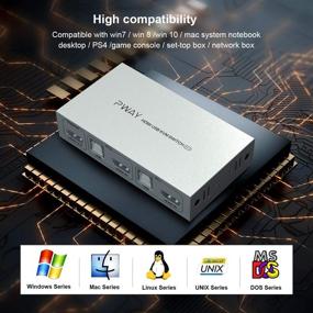 img 1 attached to 🔀 2 Port HDMI KVM Switch Box - UHD 4K@30Hz & 3D & 1080P Supported, No Power Adapter Required, with 2 USB and 2 HDMI Cables, Silver – Enhanced SEO