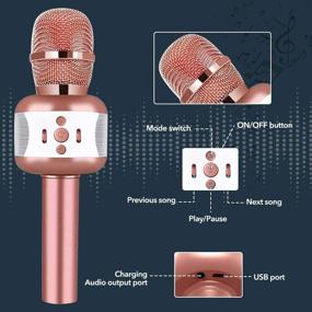 img 1 attached to 🎤 Bluetooth Microphones for Christmas: Perfect Gift for Mic Enthusiasts & Kids
