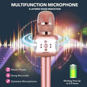 img 3 attached to 🎤 Bluetooth Microphones for Christmas: Perfect Gift for Mic Enthusiasts & Kids