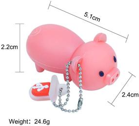 img 1 attached to Флэш-накопитель Cute Pink Piggy модели USB с памятью 64 ГБ - BorlterClamp Любимая флешка-ручка для друзей и детей - Подарки