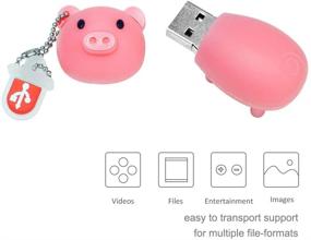 img 2 attached to Флэш-накопитель Cute Pink Piggy модели USB с памятью 64 ГБ - BorlterClamp Любимая флешка-ручка для друзей и детей - Подарки