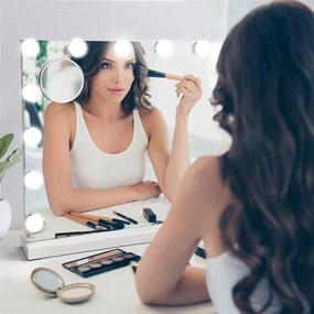 img 3 attached to 🪞 360° Rechargeable LED Mirror with Adjustable Height Hooks: Dripex 3 Way Vanity Mirror for Self Hair Cutting - Trifold Self Haircut Mirror with 3 Usage Modes