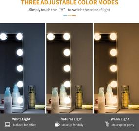 img 2 attached to 🪞 360° Rechargeable LED Mirror with Adjustable Height Hooks: Dripex 3 Way Vanity Mirror for Self Hair Cutting - Trifold Self Haircut Mirror with 3 Usage Modes