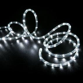 img 2 attached to 🎄 Enhance Your Decor with WYZworks 150' Cool White LED Rope Lights - Easy-to-Install Pre-Attached Power Cable for Christmas, Parties, and More!