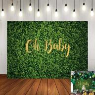фон из зеленых листьев "oh baby": идеально подходит для фотосессии на вечеринке для малышей, объявления о новорожденном, раскрытия беременности, декора на день рождения! поставляется с баннером и фотоатрибутикой для студии. размер: 7x5 футов. логотип