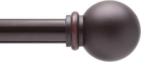 img 4 attached to 🪞 Kenney Chelsea 0.625" Standard Decorative Window Curtain Rod, 28-48", Weathered Brown