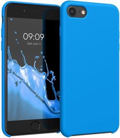 img 4 attached to Kwmobile Чехол из силикона TPU, совместимый с Apple iPhone 7/8 / SE (2020) - Чехол для телефона с мягким покрытием - Голубое искушение