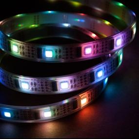 img 3 attached to 🌈 NooElec Waterproof 1m RGB LED Strip with Full 24-Bit Color, 32 LED/m, 5V, WS2801 Chipset, Pre-Soldered 4-Pin JST-SM Connectors on Both Ends