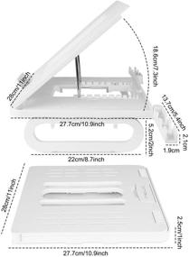 img 3 attached to 🖥️ Подставка для ноутбука Meiwo - эргономичная портативная сложная подставка для ноутбука MacBook, Dell XPS, HP, Lenovo (белая)