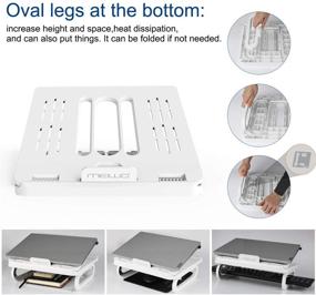 img 1 attached to 🖥️ Подставка для ноутбука Meiwo - эргономичная портативная сложная подставка для ноутбука MacBook, Dell XPS, HP, Lenovo (белая)