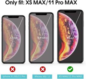 img 3 attached to 📱 OTAO Приватный защитный экран для iPhone 11 Pro Max/iPhone Xs Max - Улучшенное 28° Антишпионское закаленное стекло с полным покрытием (2 шт.)