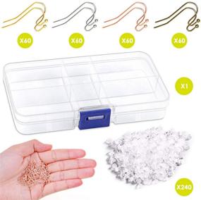 img 3 attached to 🌟 Complete Earring Making Kit: Audab 480pcs French Earring Hooks and Earring Backs for DIY Jewelry Making