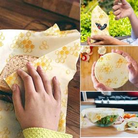 img 1 attached to 🌱 15 Pack Beeswax Wrap, Silicone Food Storage Bag & Stretch Lids: Eco-Friendly Reusable Food Wraps and Covers for Preserving Vegetable, Fruit, Snacks, and Lunch