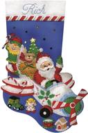 🎅 tobin flying santa stocking felt applique kit - 18-inch length | enhanced seo logo
