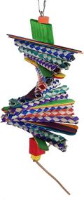 img 2 attached to 🐦 Colorful Bamboo Step Shredders: Interactive Chew Toys for Parrots and Parrotlets