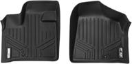 🚗 maxliner floor mats 1st row liner set black: 2008-2018 dodge grand caravan / chrysler town & country logo