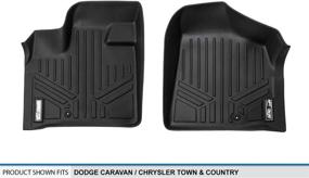 img 1 attached to 🚗 MAXLINER Коврики 1-й ряд Черные: 2008-2018 Dodge Grand Caravan / Chrysler Town & Country