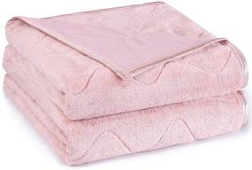 img 4 attached to 🌬️ ABFace Cooling Blanket Twin Size - 60x80 Inch, Cool Summer Blanket for Hot Sleepers, Lightweight and Breathable, Cooling Fiber and Plush Double Sided, All Season - Blush Pink