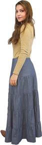 img 3 attached to 👗 Tiered Prairie Stonewash Skirts for Women - Length and Women's Clothing