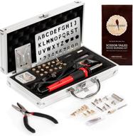 🔥 complete pyrography kit - 43pcs - premium wood burning set with adjustable temperature pen, safety stand, metal stencil & pliers. free deluxe case & how to guide. perfect gift for mastering the art of pyrography effortlessly logo