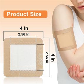 img 3 attached to Carbou Silicone Foam Dressing: 10 Waterproof Bandages for High-Absorbency Wound Care with Silicone Border