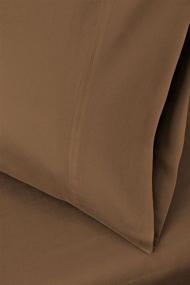 img 3 attached to 🌟 Luxurious Superior Egyptian Cotton Pillowcases - 530TC, Standard Size, Chocolate, 2-Piece Set