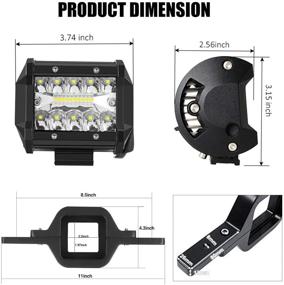 img 3 attached to 🚗 Подсветка для фаркопа: EBESTauto 4-дюймовые светодиодные фары для фаркопа + кронштейны для установки на фаркоп 2 дюйма для грузовика, трейлера, внедорожника и пикапа - двойная светодиодная подсветка для внедорожного вождения