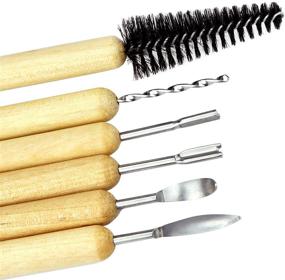 img 1 attached to 🏺 11-Piece Clay Pottery Sculpting Tools Set with Wooden Handles | Polymer Clay Cleaning Kit for Sculpture