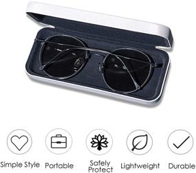img 3 attached to 🕶️ Convenient Folaxshoo Clamshell: Portable Eyeglass Case for Men's Spectacles