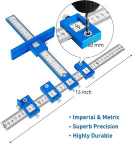 img 2 attached to VMAN Cabinet Hardware Jig Tool Set: Cabinet Handle Jig, Aluminum Dowelling Tools with Oxford Bag - Adjustable Power Tool Drill Guide for Cabinet Handles, Knobs on Drawers, Doors, and Cabinets