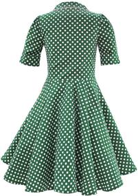 img 3 attached to 🦋 Charm in Simplicity: BlackButterfly Kids' 'Sabrina' Vintage Polka Dot 50's Girls Dress