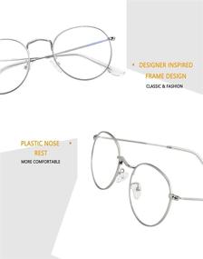 img 2 attached to 🕶️ Silver Light Blocking Glasses Eyeglasses: Enhance Comfort and Protect Your Eyes