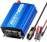 🔌 kinverch 500w/1000w car power inverter: dc 12v to ac 110v adapter with 2 ac outlets & 2a usb charging port logo