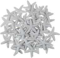 🌟 ljy 40 count 1.2'' white resin pencil finger starfish for wedding decor, home crafts, and project logo
