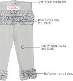 img 1 attached to 👧 Adorable and Stylish RuffleButts Toddler Everyday Ruffle Leggings for Girls' Clothing