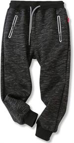 img 4 attached to 👖 GLEAMING GRAIN Drawstring Elastic Sweatpants: Stylish and Comfy Boys' Clothing in Pants