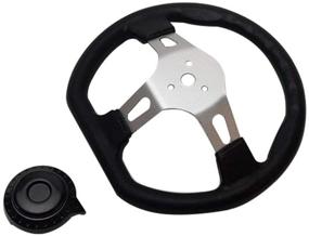img 2 attached to 🏎️ Enhance Your Go Kart Experience with our 270mm 3-Spoke Off-Road Kart Steering Wheel: Durable PU Foam Interior