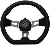 🏎️ enhance your go kart experience with our 270mm 3-spoke off-road kart steering wheel: durable pu foam interior logo