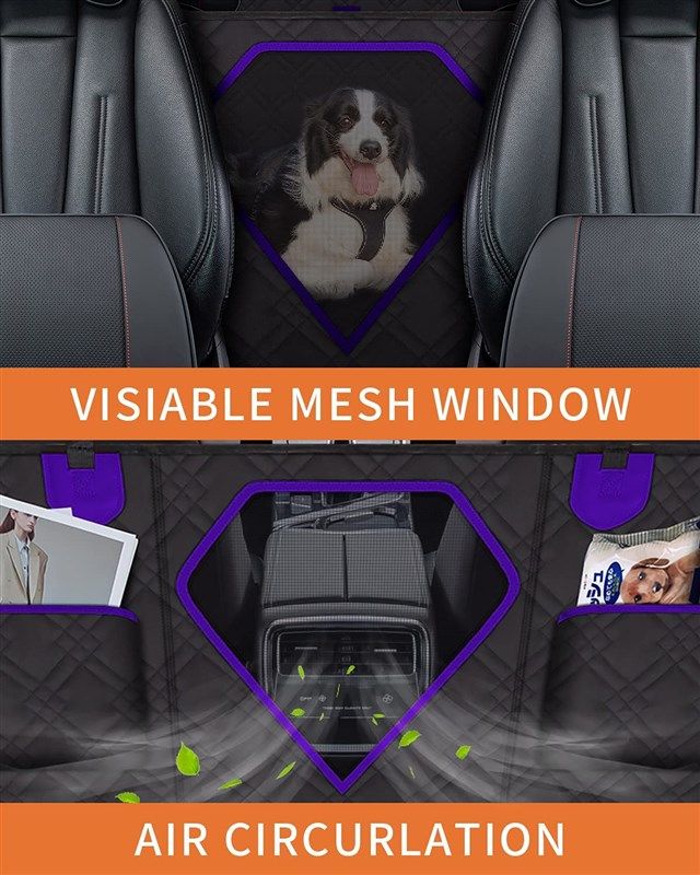  Magnelex Dog Car Seat Cover – Dog Hammock with Mesh Window for  Cars, Trucks & SUVs. Safeguard Upholstery from Mud and Fur. Waterproof and  Nonslip Backseat Protector. Includes Dog Seat Belt. 