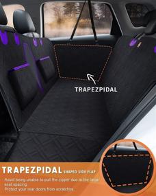 img 2 attached to 🐶 Purple Toozey Dog Seat Cover for Back Seat with Side Protector, Waterproof Scratchproof Backseat Dog Car Seat Covers with Mesh Window, Seat Belt, Nonslip Dog Hammock for Car Trucks SUVs