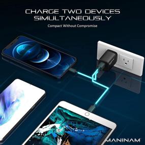img 1 attached to MANINAM Super Fast Charger for iPhone 13-22W: 🔌 USB-C Adapter with Lightning Cable - Apple MFI Certified