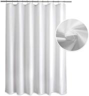 🚿 titanker fabric shower curtain liner 70x72 inches - waterproof & washable white bathroom polyester curtain with 2 magnets - soft lightweight fabric liner logo