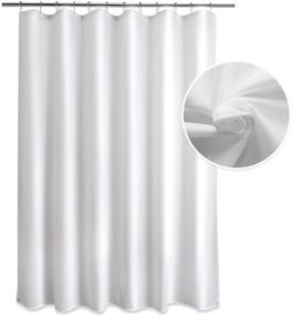 img 4 attached to 🚿 Titanker Fabric Shower Curtain Liner 70x72 Inches - Waterproof & Washable White Bathroom Polyester Curtain with 2 Magnets - Soft Lightweight Fabric Liner