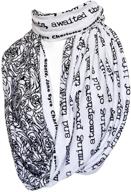 stylish literary accessory: literati club jane eyre book scarf in white - one size fits all logo